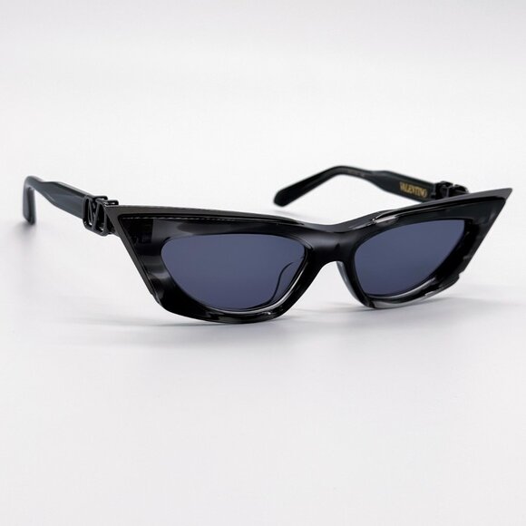 NEW VALENTINO V-GOLDCUT VLS-113B BLACK WOMEN CAT EYE SUNGLASSES VALENTINO - Picture 1 of 13